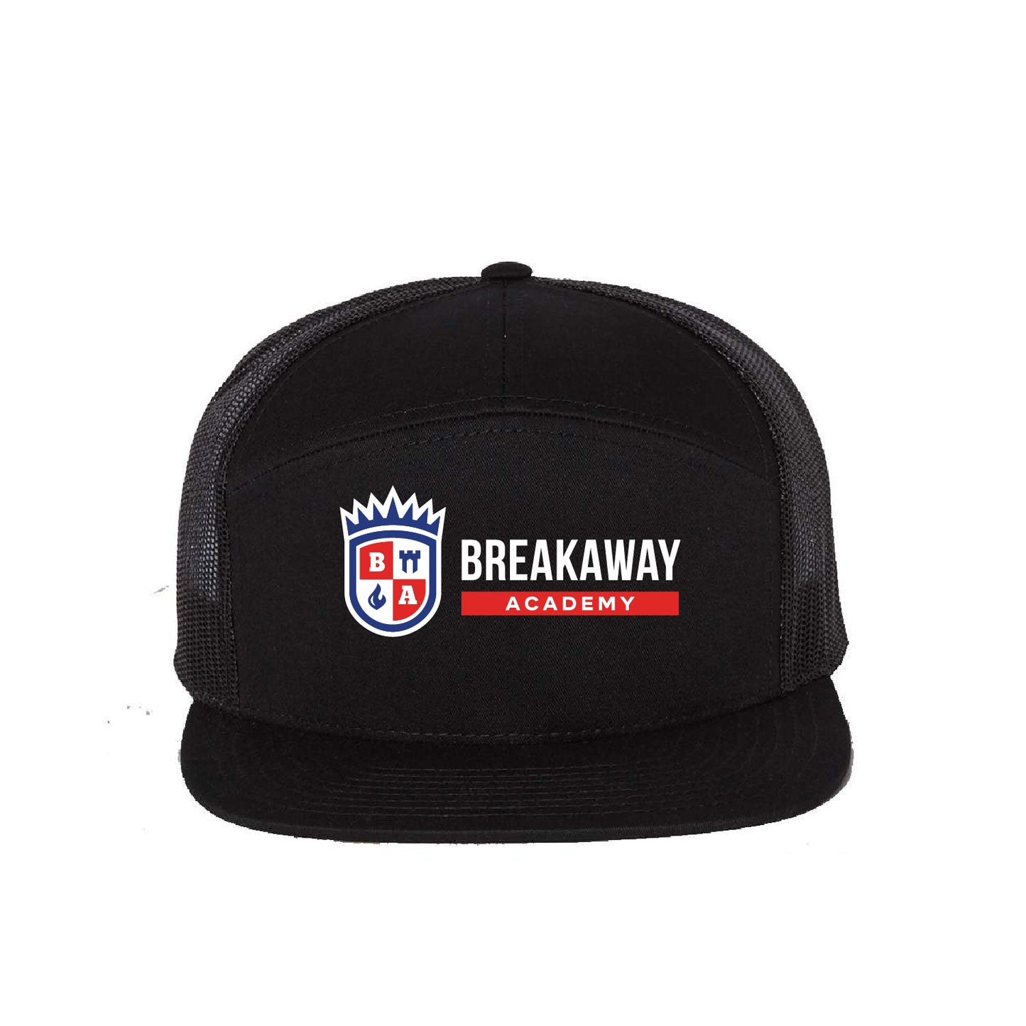 Breakaway Academy Seven-Panel Trucker Cap (Embroidered)