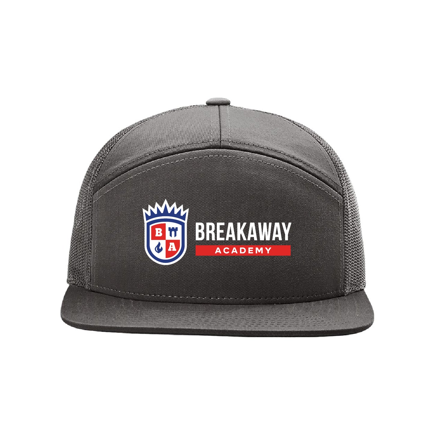 Breakaway Academy Seven-Panel Trucker Cap (Embroidered)
