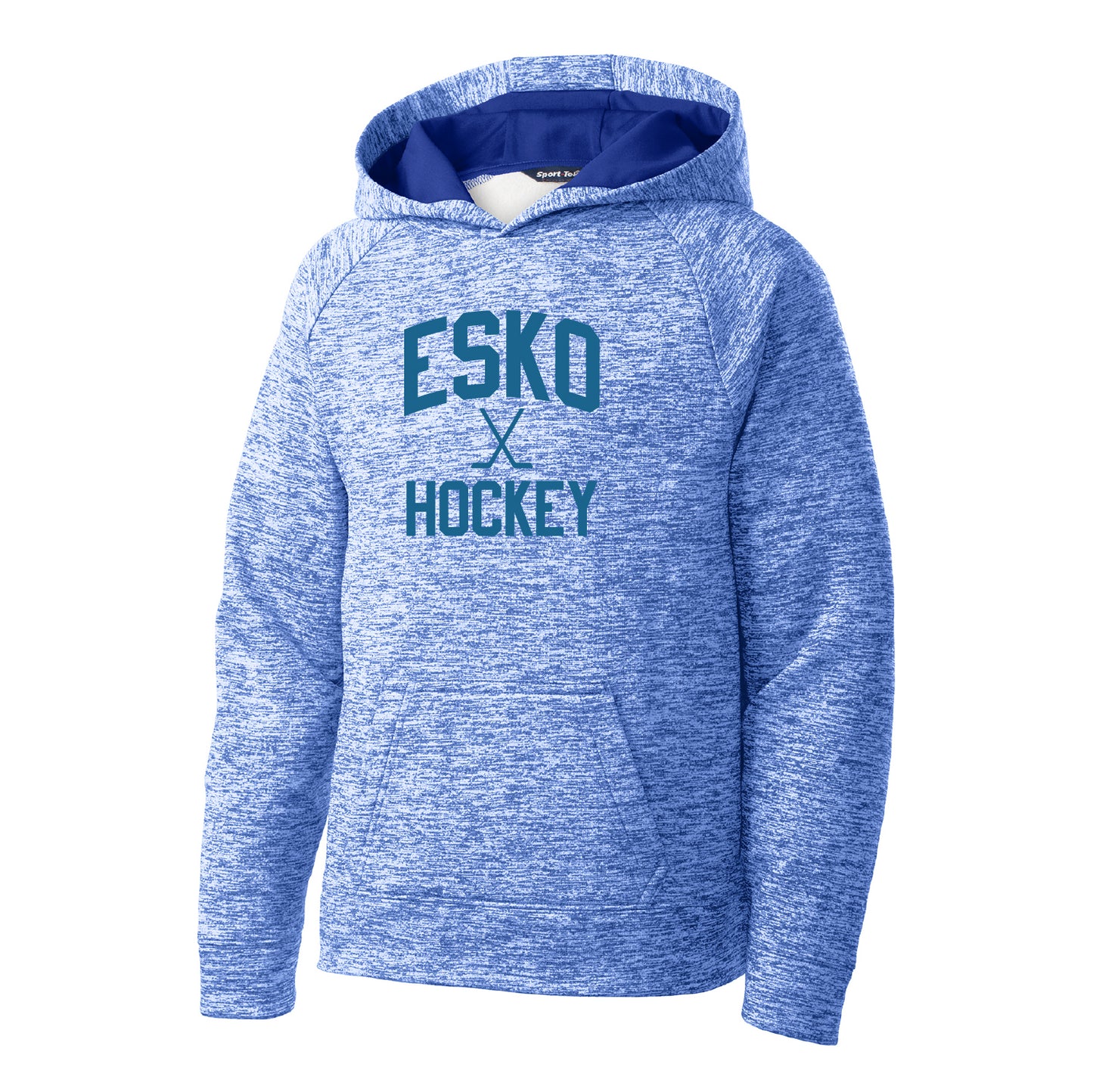 Esko Hockey Youth PosiCharge® Electric Heather Fleece Hooded Pullover