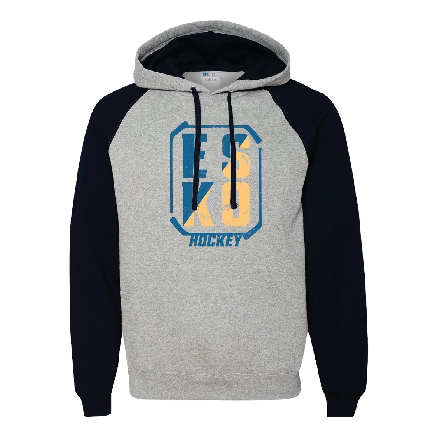 Esko Hockey Nublend® Colorblocked Raglan Hooded Sweatshirt - DSP On Demand