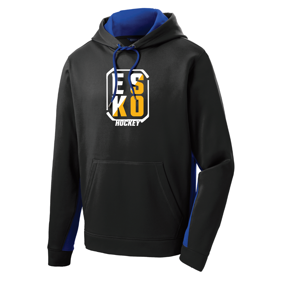 Esko Hockey Sport-Wick® Fleece Colorblock Hooded Pullover - DSP On Demand