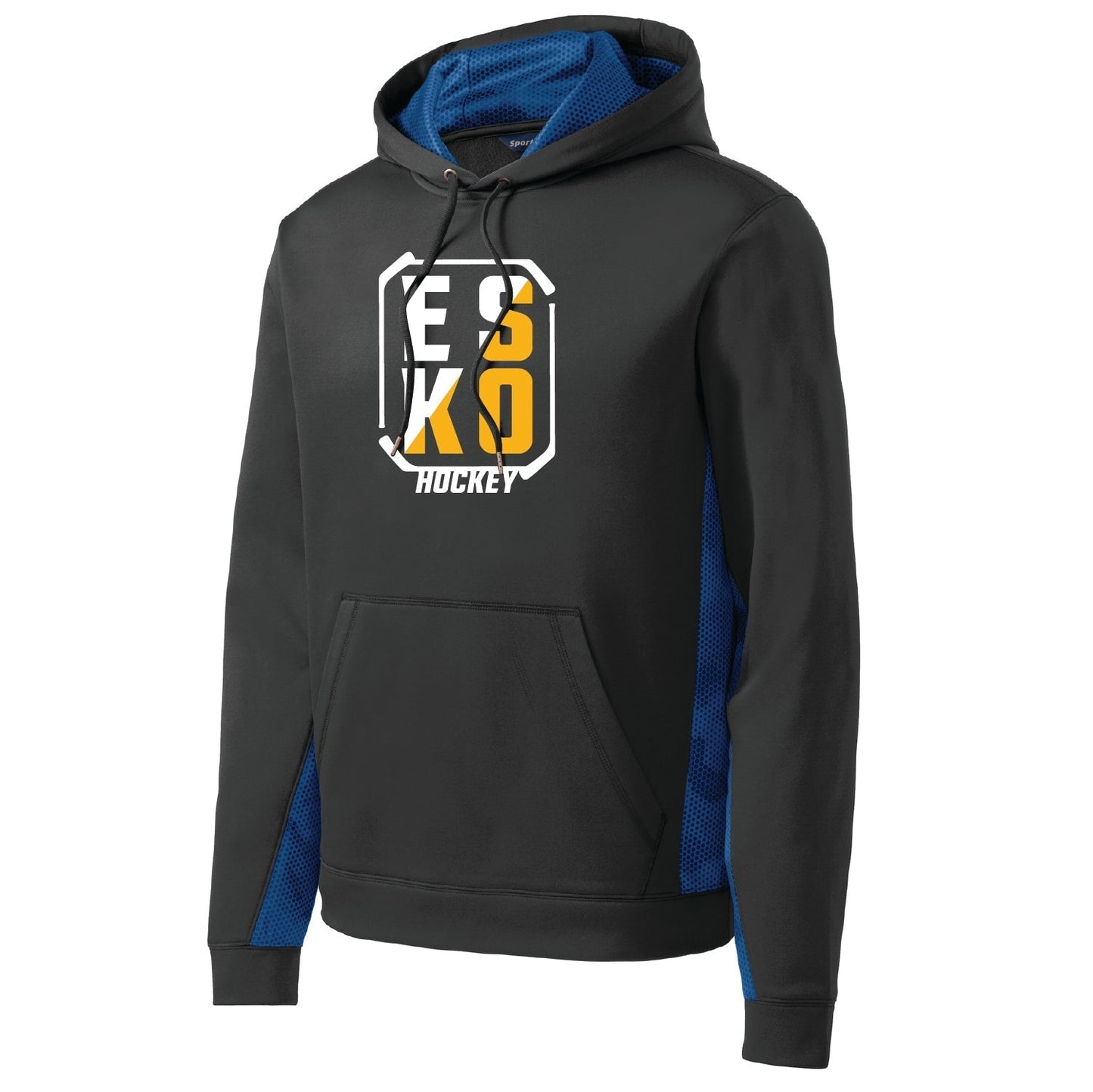 Esko Hockey Youth Sport-Wick® CamoHex Fleece Colorblock Hooded Pullover - DSP On Demand