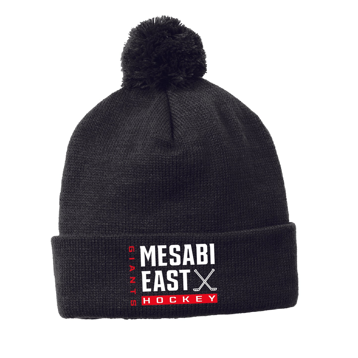 Mesabi East Solid Pom Pom Beanie