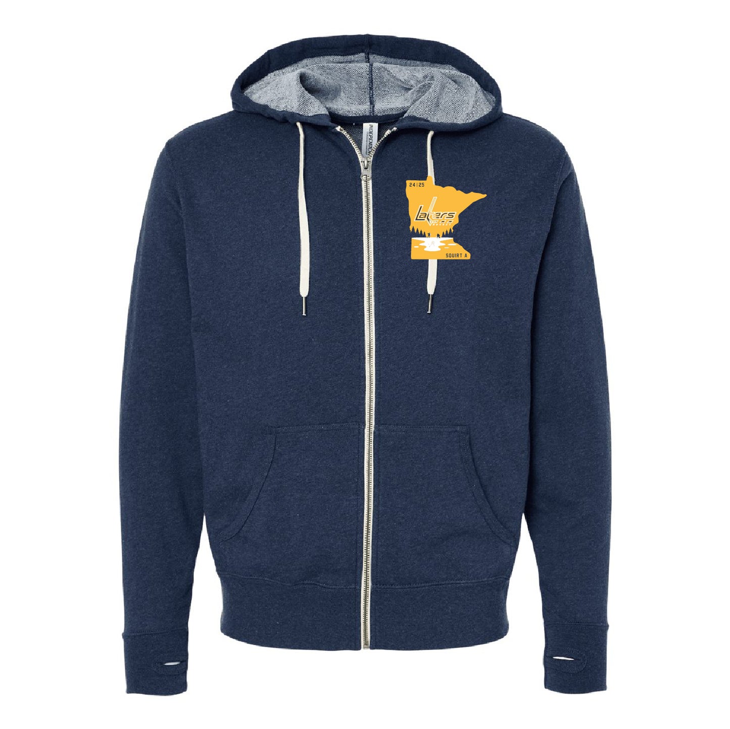 Prior Lake Squirt A Heathered French Terry Full-Zip Hooded Sweatshirt