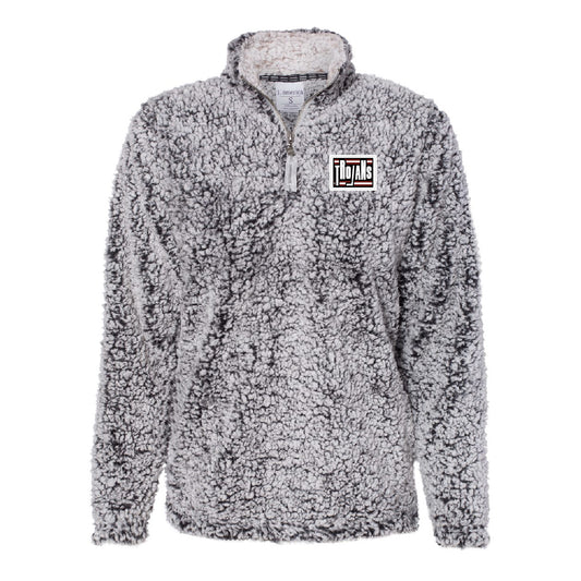 New Prague Fan Apparel Women’s Epic Sherpa Quarter-Zip Pullover (Silicone)
