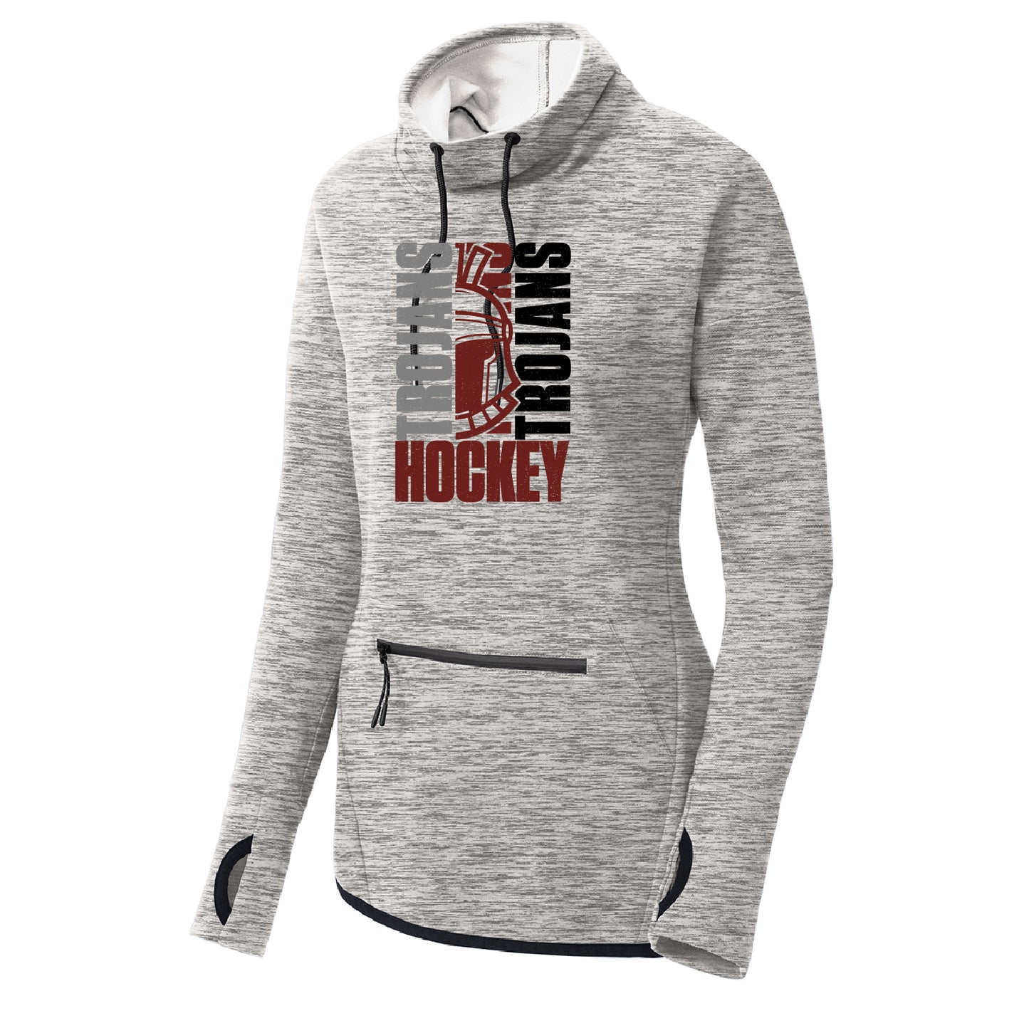 New Prague Fan Apparel Women's Triumph Cowl Neck Pullover (Trojans)