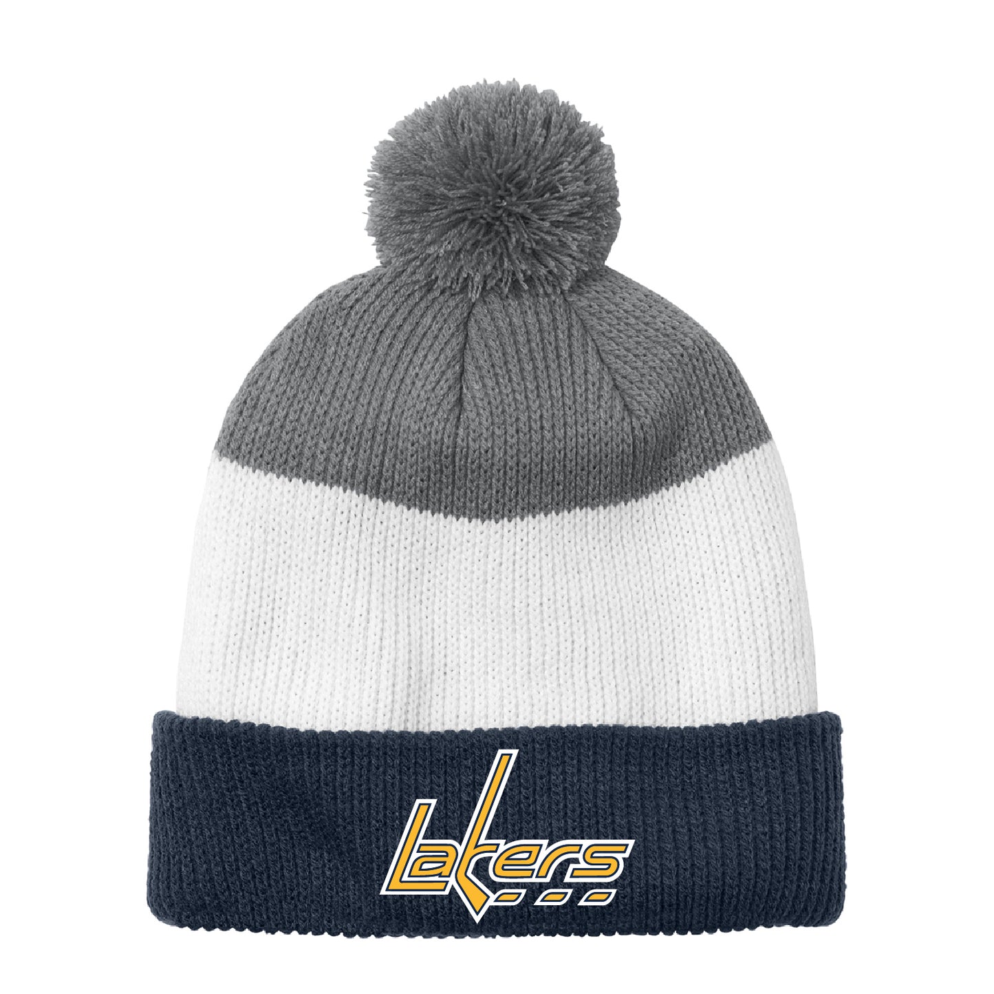 Prior Lake Squirt A Cozy Striped Pom Beanie