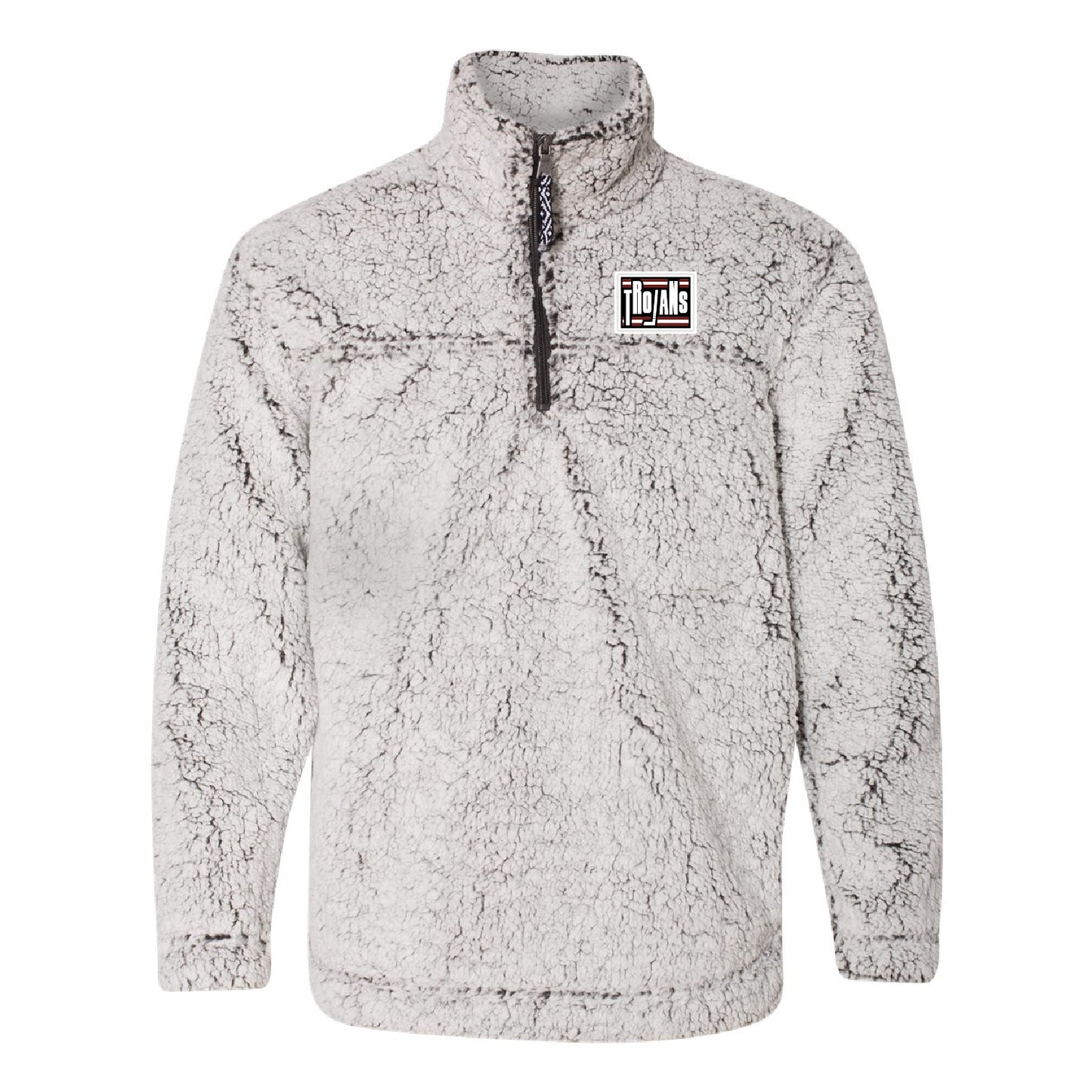 New Prague Fan Apparel Unisex Sherpa Fleece Quarter-Zip Pullover (Silicone)