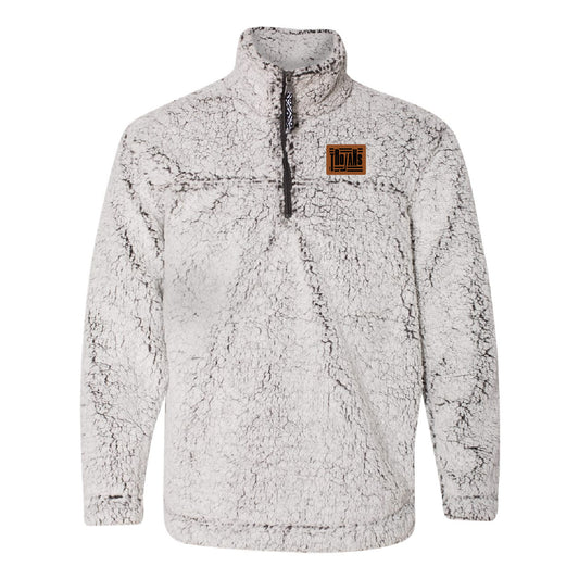 New Prague Fan Apparel Unisex Sherpa Fleece Quarter-Zip Pullover (Leatherette)