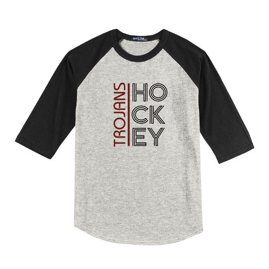 New Prague Fan Apparel Youth Colorblock Raglan Jersey (Retro)