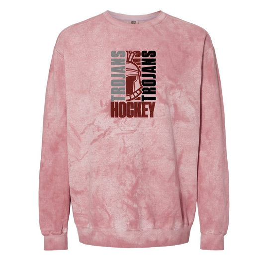 New Prague Fan Apparel Unisex Colorblast™ Crewneck Sweatshirt (Trojans)