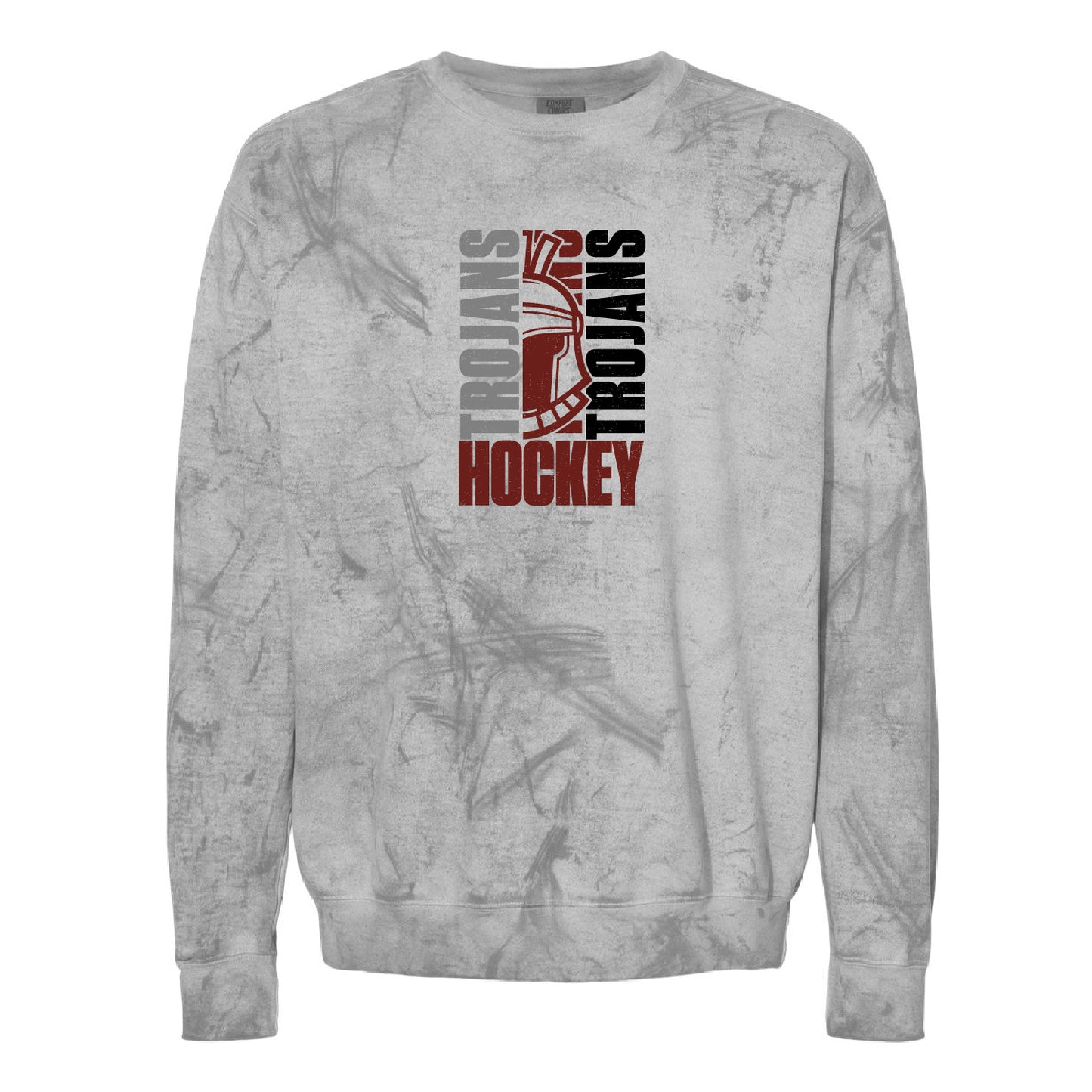 New Prague Fan Apparel Unisex Colorblast™ Crewneck Sweatshirt (Trojans)