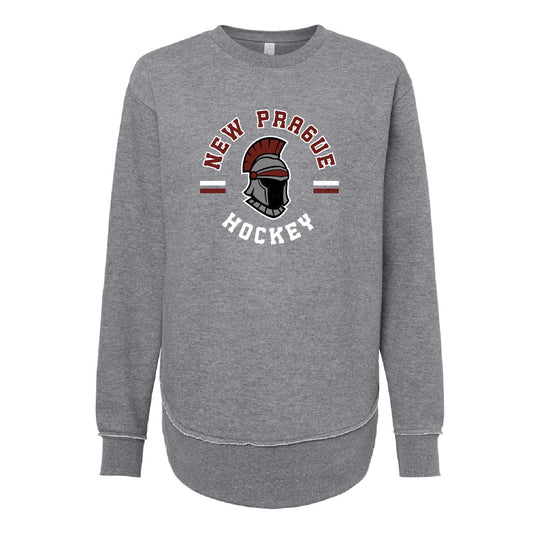 New Prague Fan Apparel Women's Weekend Fleece Crewneck Sweatshirt (Mascot)