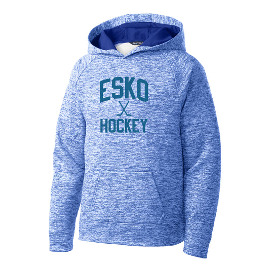 Esko Hockey Youth PosiCharge® Electric Heather Fleece Hooded Pullover