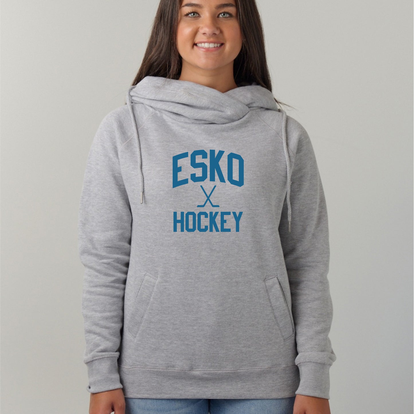 Esko Hockey Ladies Classic Fleece Funnel Neck Pullover Hood