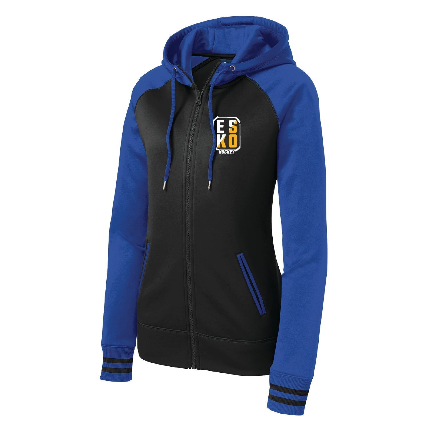 Esko Hockey Ladies Sport-Wick® Varsity Fleece Full-Zip Hooded Jacket - DSP On Demand