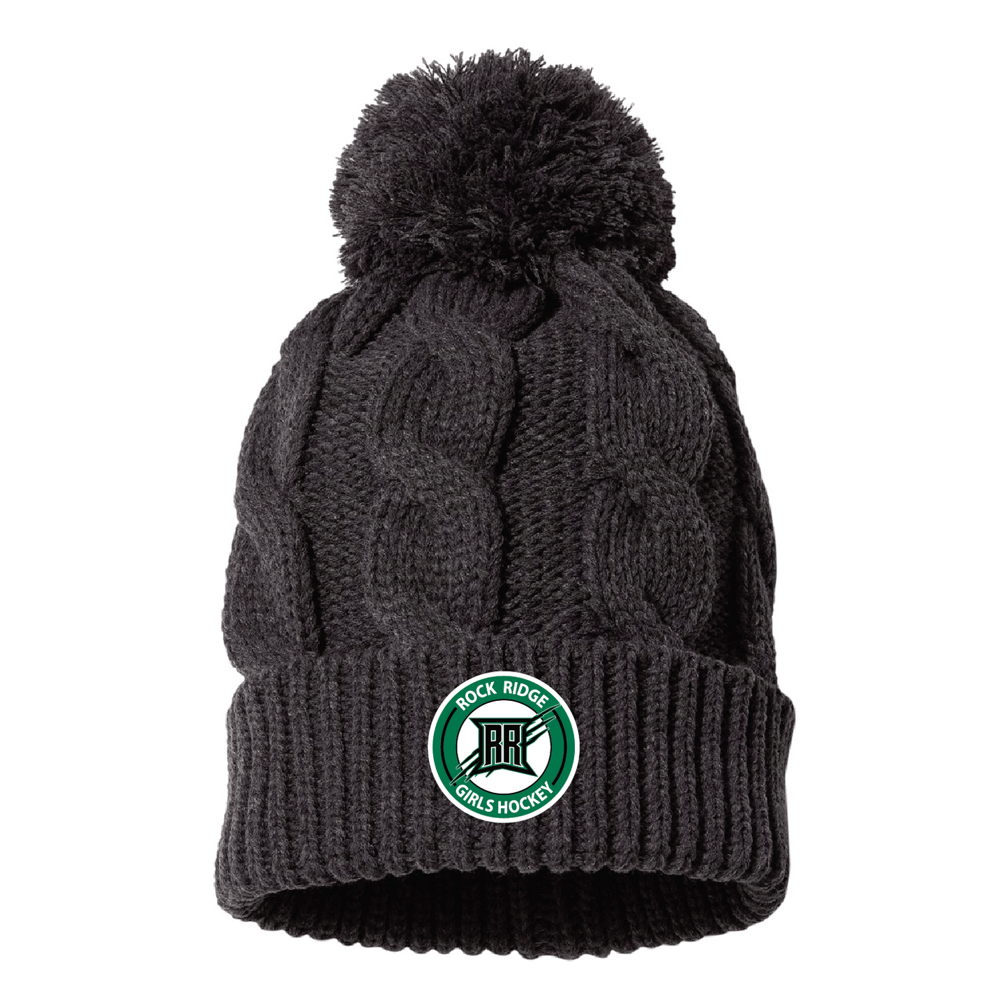 Rock Ridge Girls Hockey Chunk Twist Cuffed Beanie - DSP On Demand