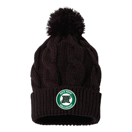 Rock Ridge Girls Hockey Chunk Twist Cuffed Beanie - DSP On Demand