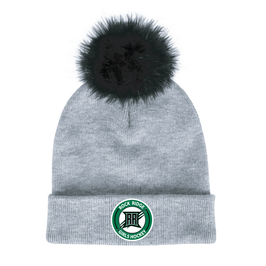 Rock Ridge Girls Hockey FUR POM BEANIE BLANK - DSP On Demand